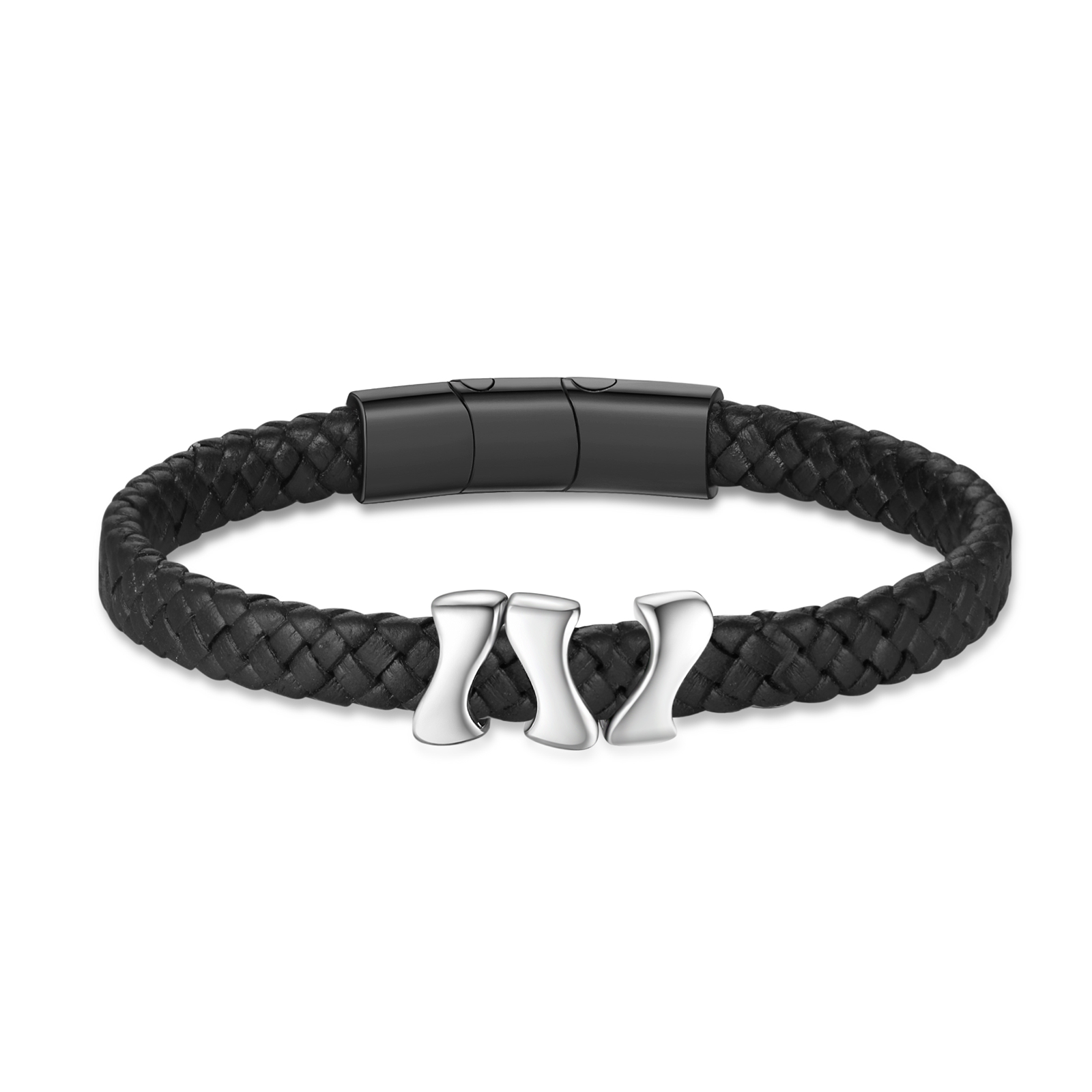 Bracelet à Personnaliser avec 3 Noms en Acier Inoxydable - Cadeau pour Homme  | Jessemade