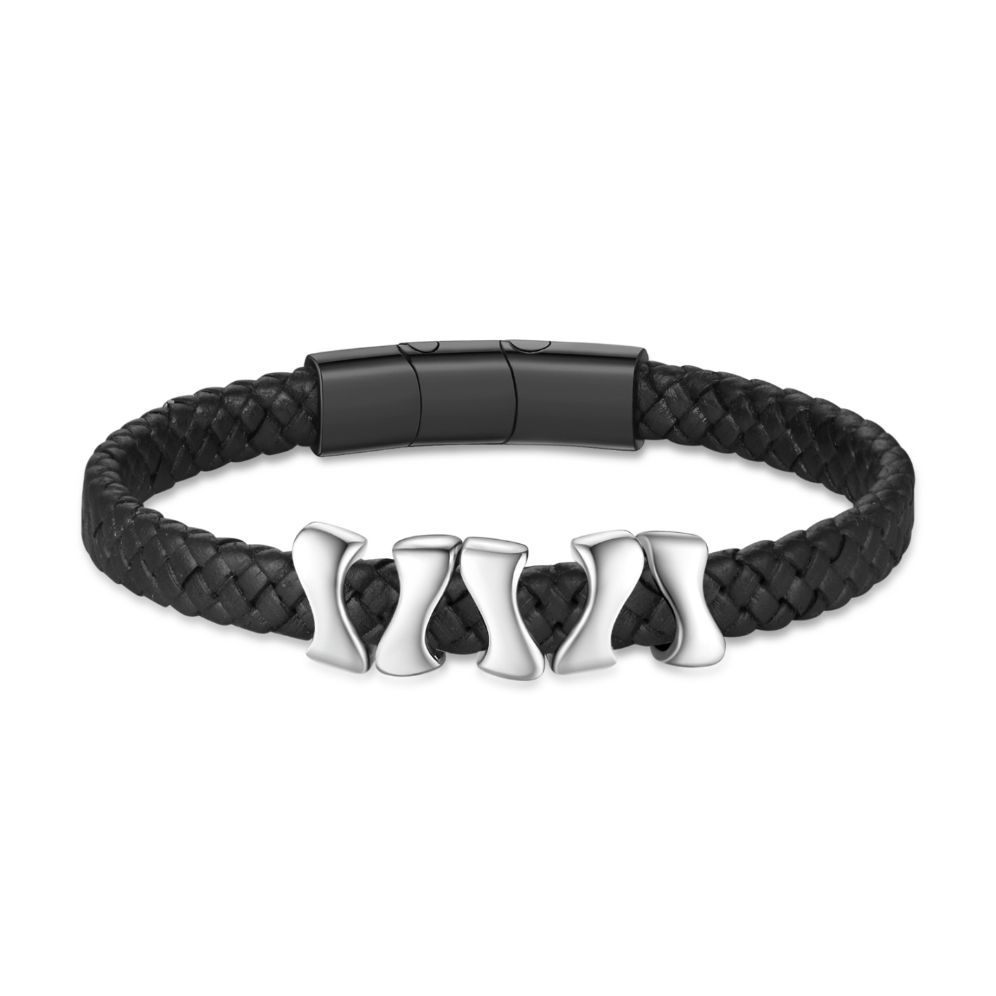 Bracelet à Personnaliser avec 5 Noms en Acier Inoxydable - Cadeau pour Homme  | Jessemade