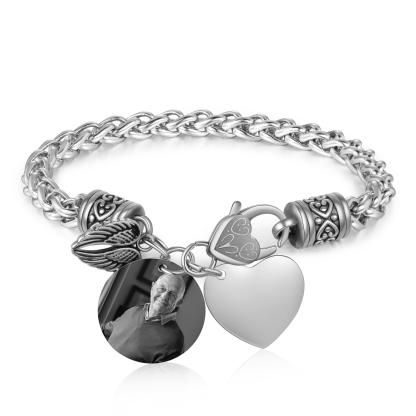 Bracelet Personnalisé Photo et Message Gravé Cadeau Remise de diplôme | Jessemade