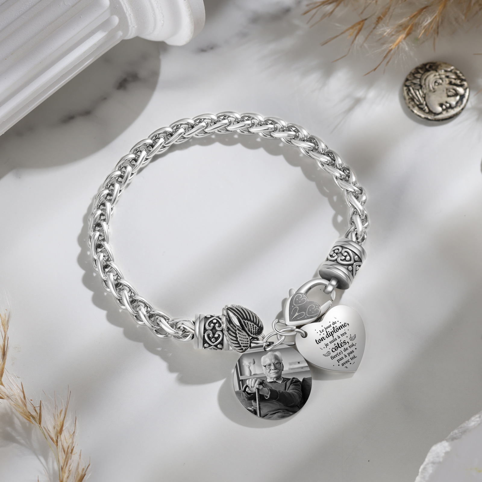 Bracelet Commémoratif 1 Photo Personnalisé Bracelet Personnalisé  Cadeau Souvenir pour Diplômé | Jessemade