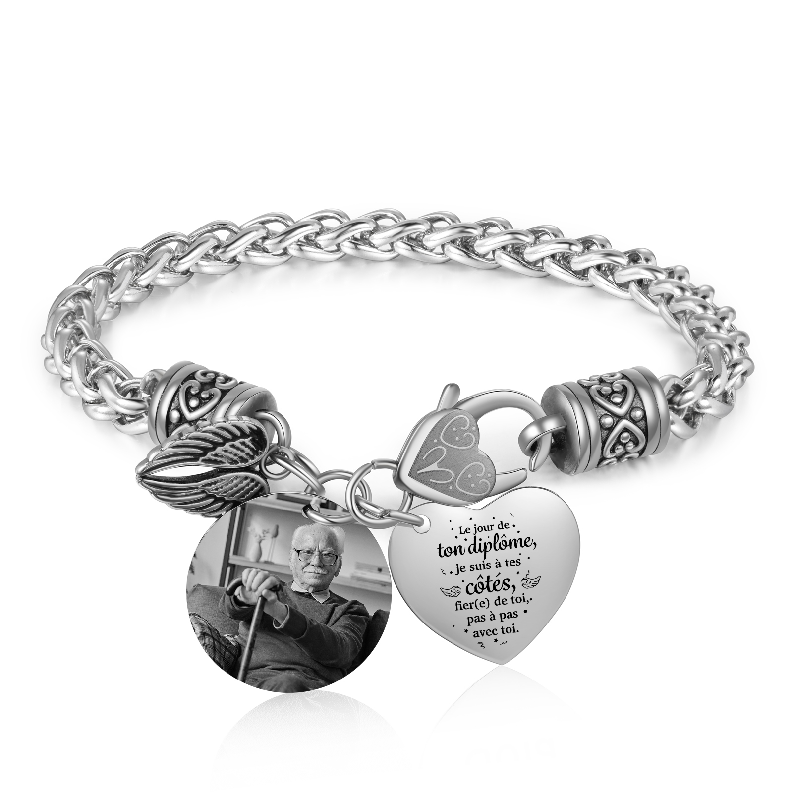 Bracelet Commémoratif 1 Photo Personnalisé Bracelet Personnalisé  Cadeau Souvenir pour Diplômé | Jessemade