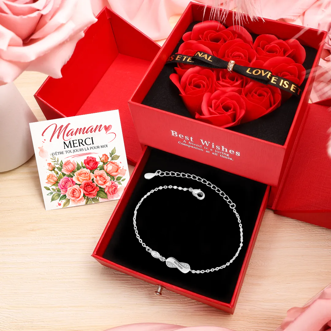 Bracelet Prénom Personnalisé 1 à 5 Noms – Cadeau Plein de Sens | Jessemade