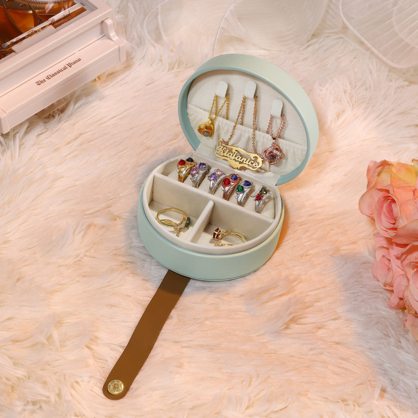 Boîte à Bijoux 1 Prénom et Lettre Personnalisés pour Femme|Jessemade
