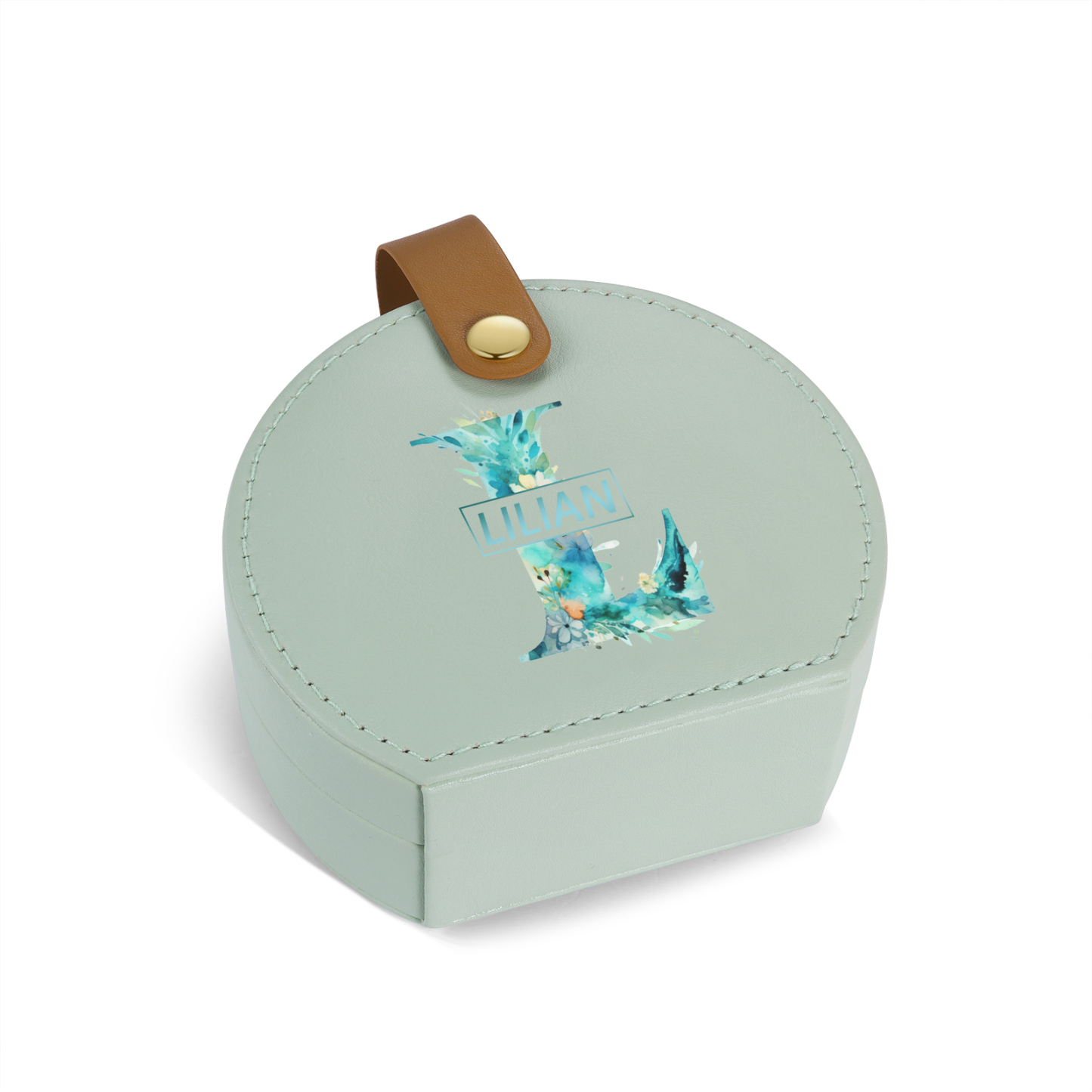 Boîte à Bijoux Personnalisée avec 1 Prénom et Lettre pour Femme|Jessemade