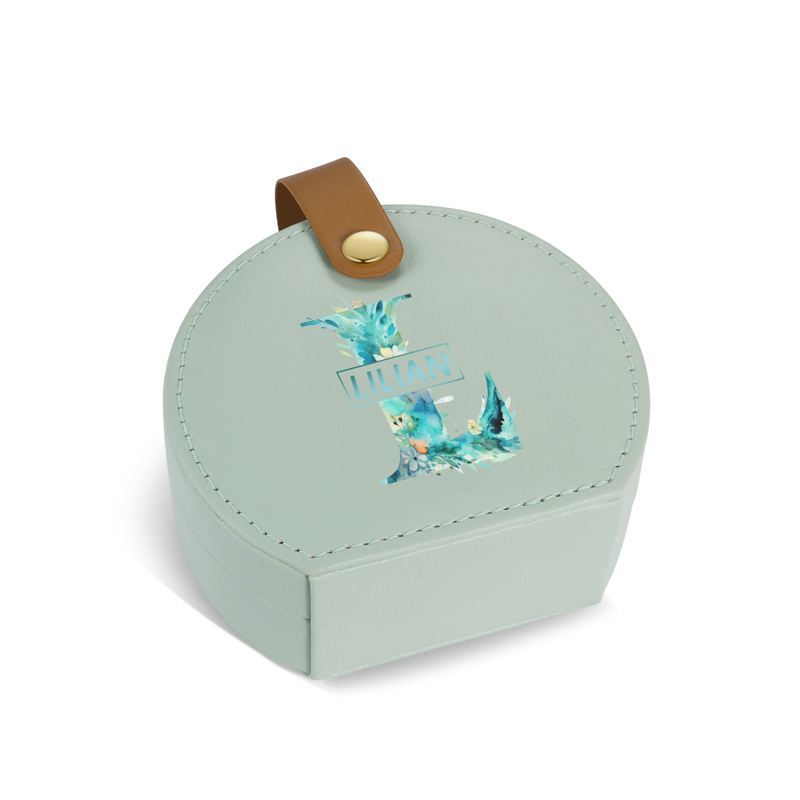 Boîte à Bijoux Personnalisée avec 1 Prénom et Lettre pour Femme|Jessemade