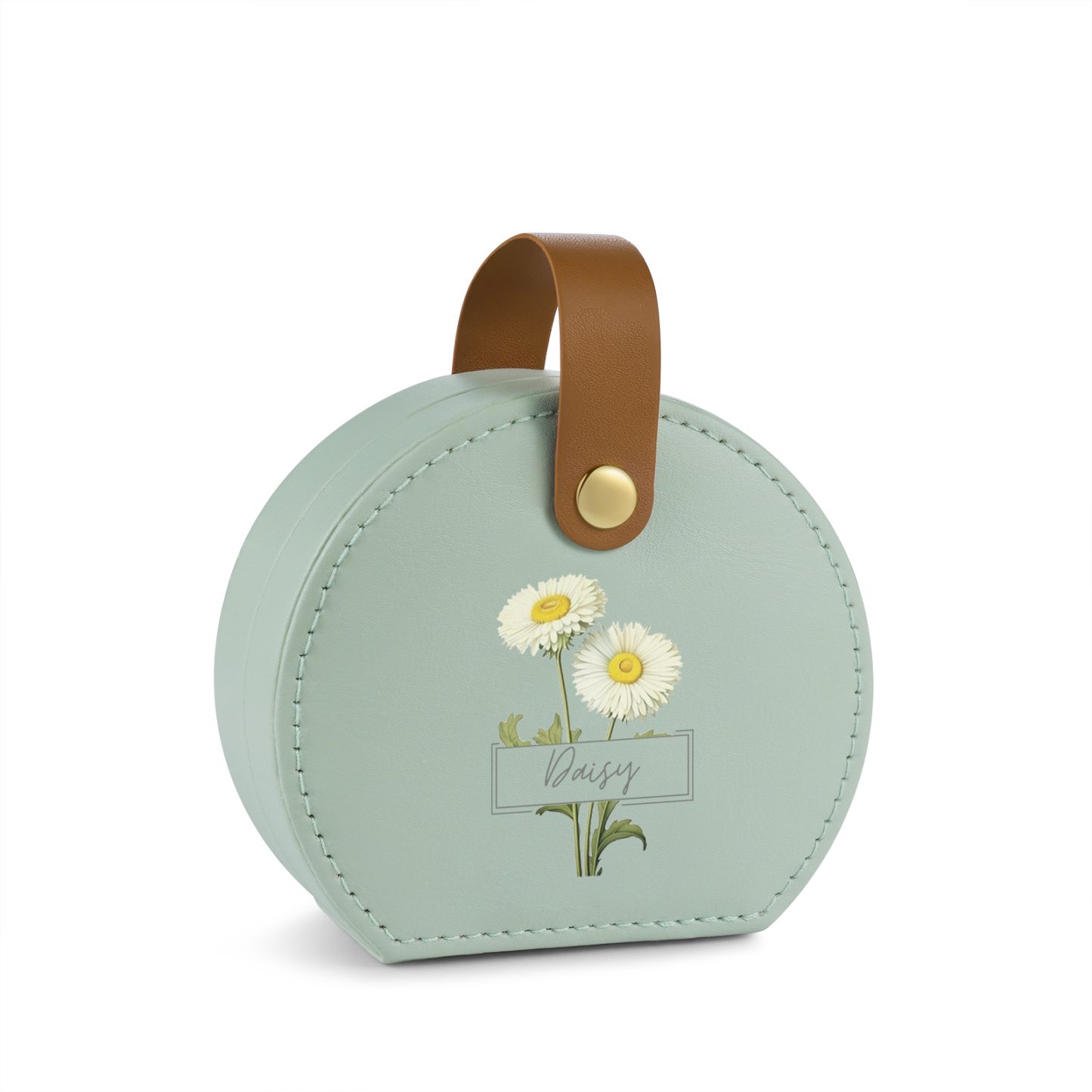 Boîte à Bijoux Personnalisée avec 1 Prénom et Fleur de naissance pour Femme|Jessemade