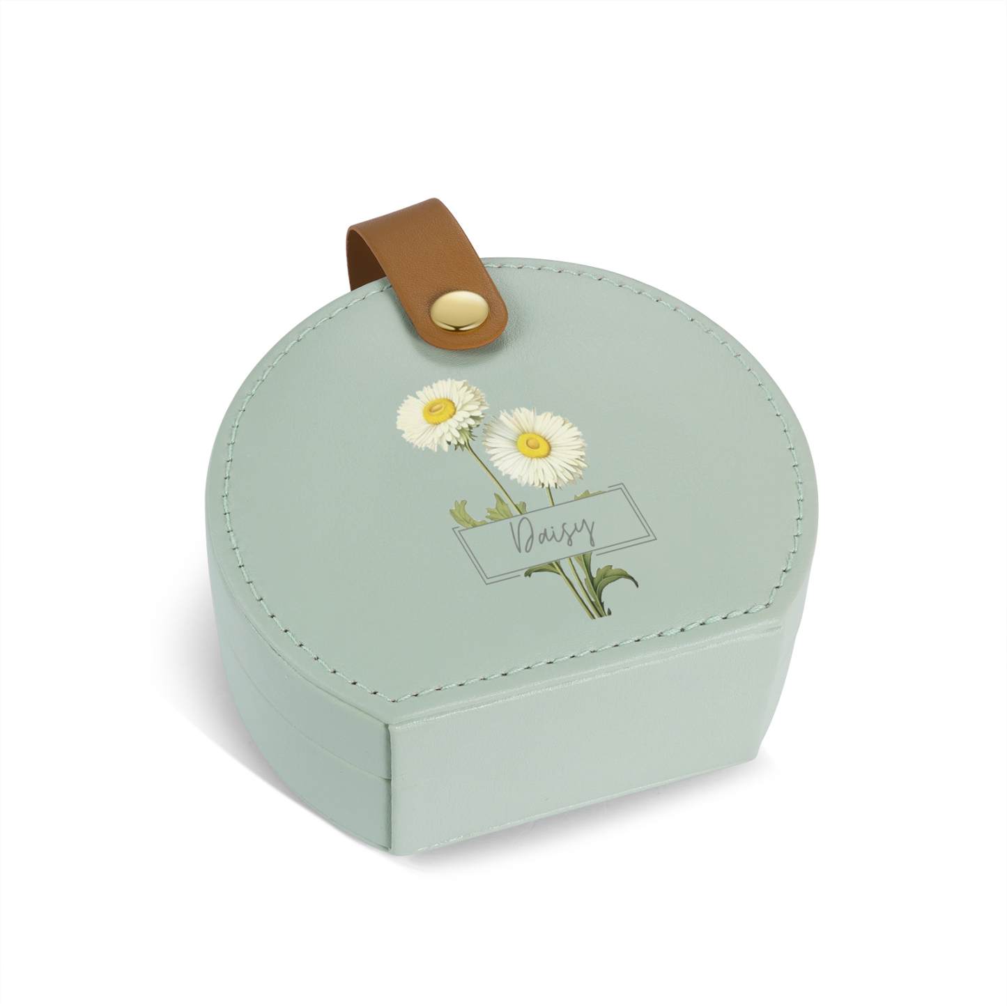 Boîte à Bijoux Personnalisée avec Fleur de Naissance et Prénom pour Femme|Jessemade