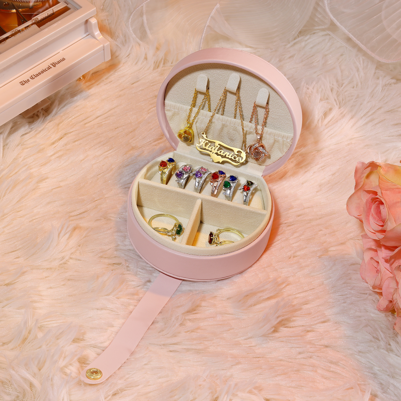 Boîte à Bijoux 1 Prénom et Lettre Personnalisés pour Femme|Jessemade