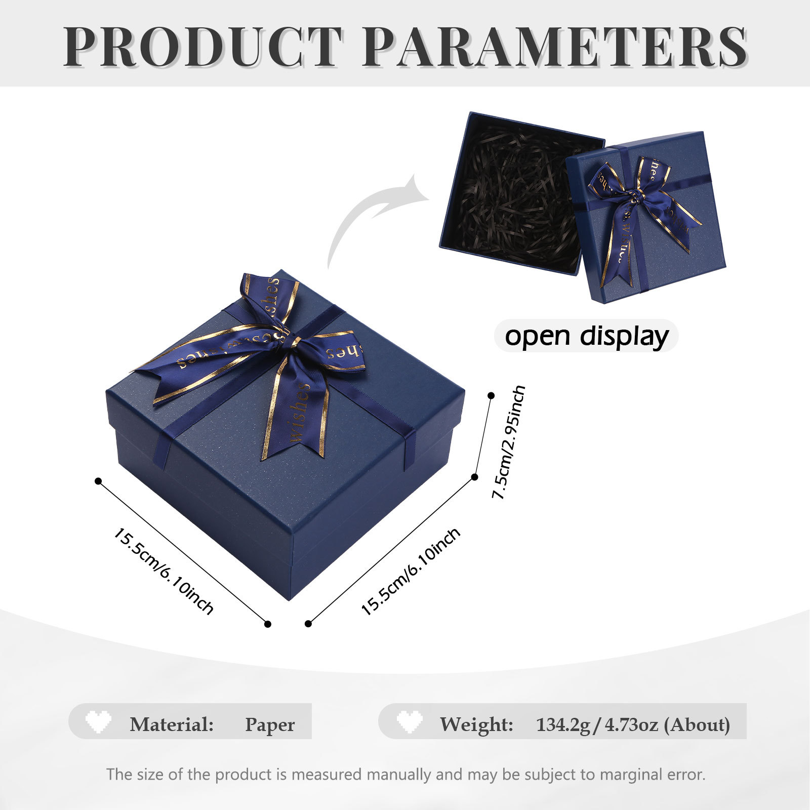 Boîte Cadeau Premium en Papier Bleu | Jessemade