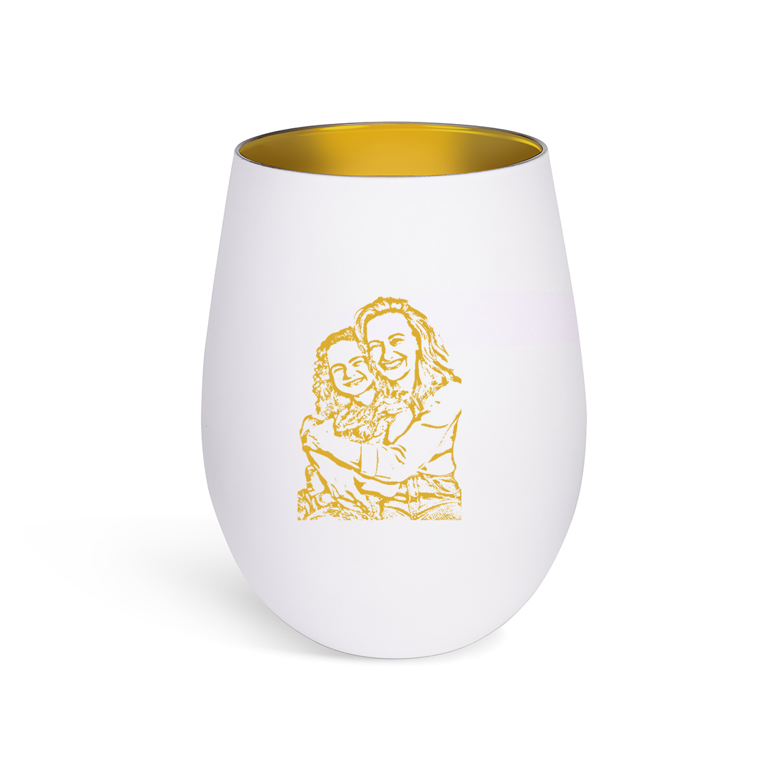 Bougeoir en verre personnalisé avec photo, cadeau pour maman