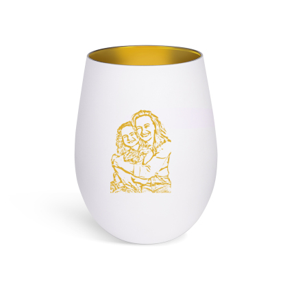 Bougeoir en verre personnalisé avec photo, cadeau pour maman