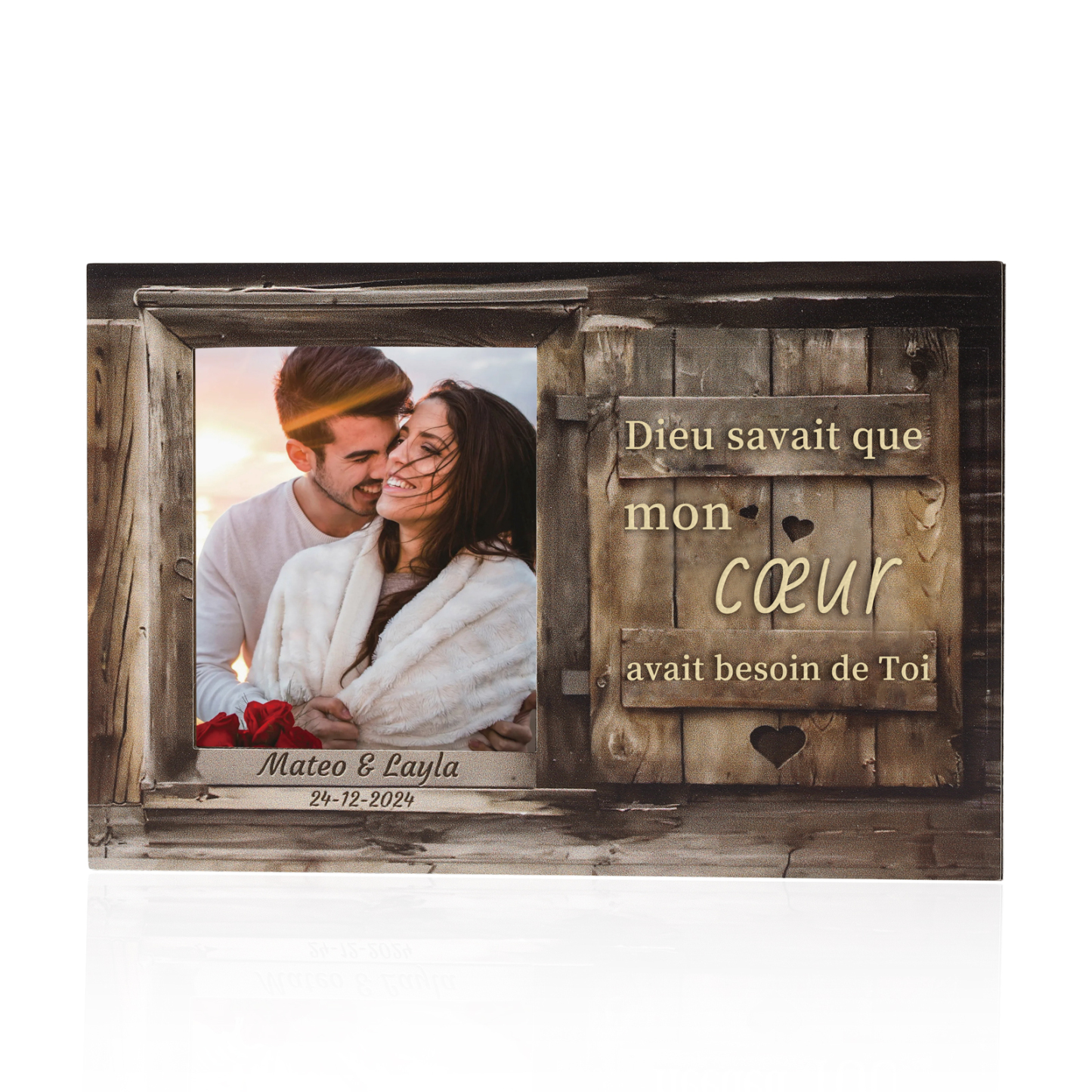 Clip personnalisé en bois pour visière de voiture avec Prénoms Photo et Date Clip de pare-soleil Personnalisé|Jessemade