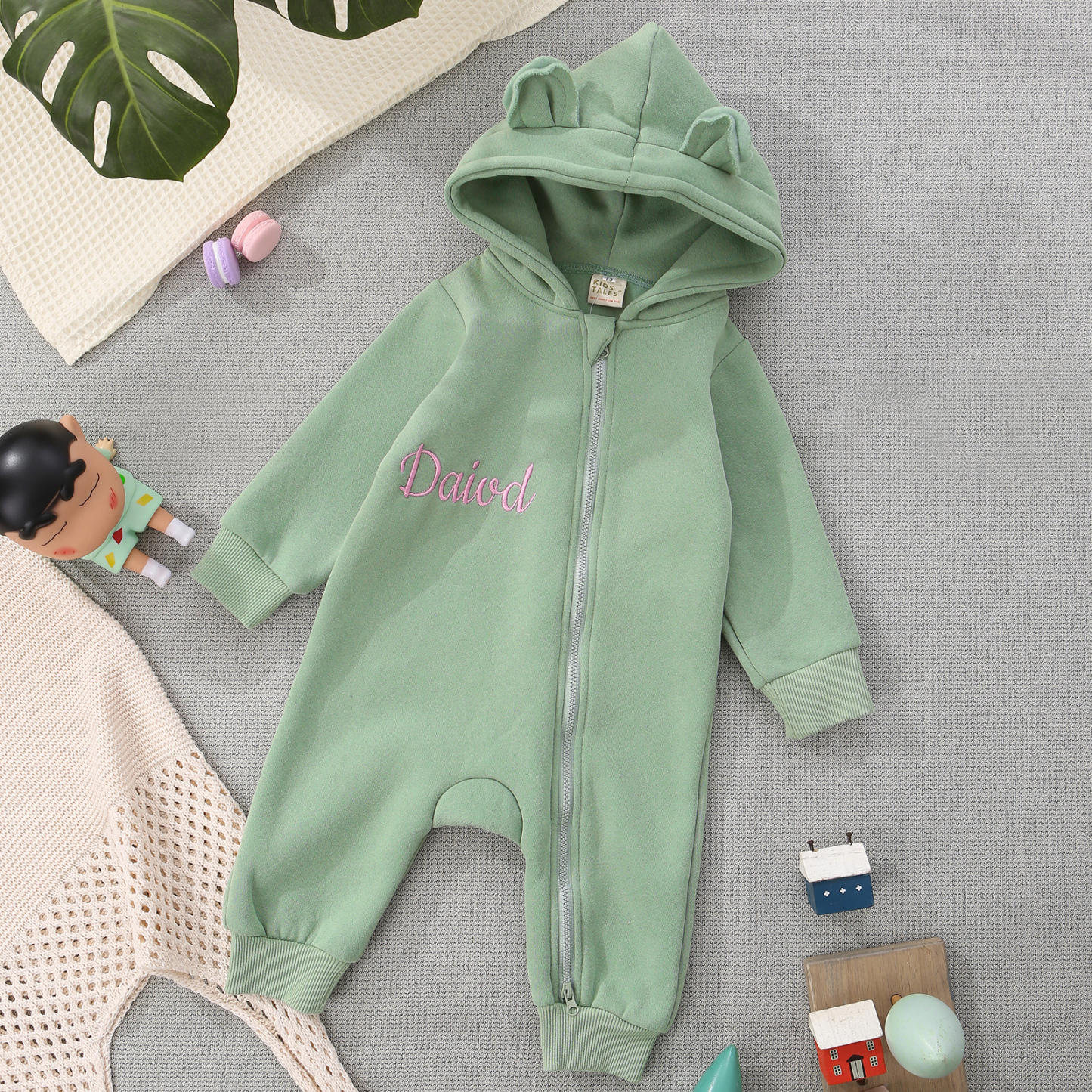 Grenouillère Bébé Personnalisée avec Prénom et Couleur | 100% Coton | Jessemade