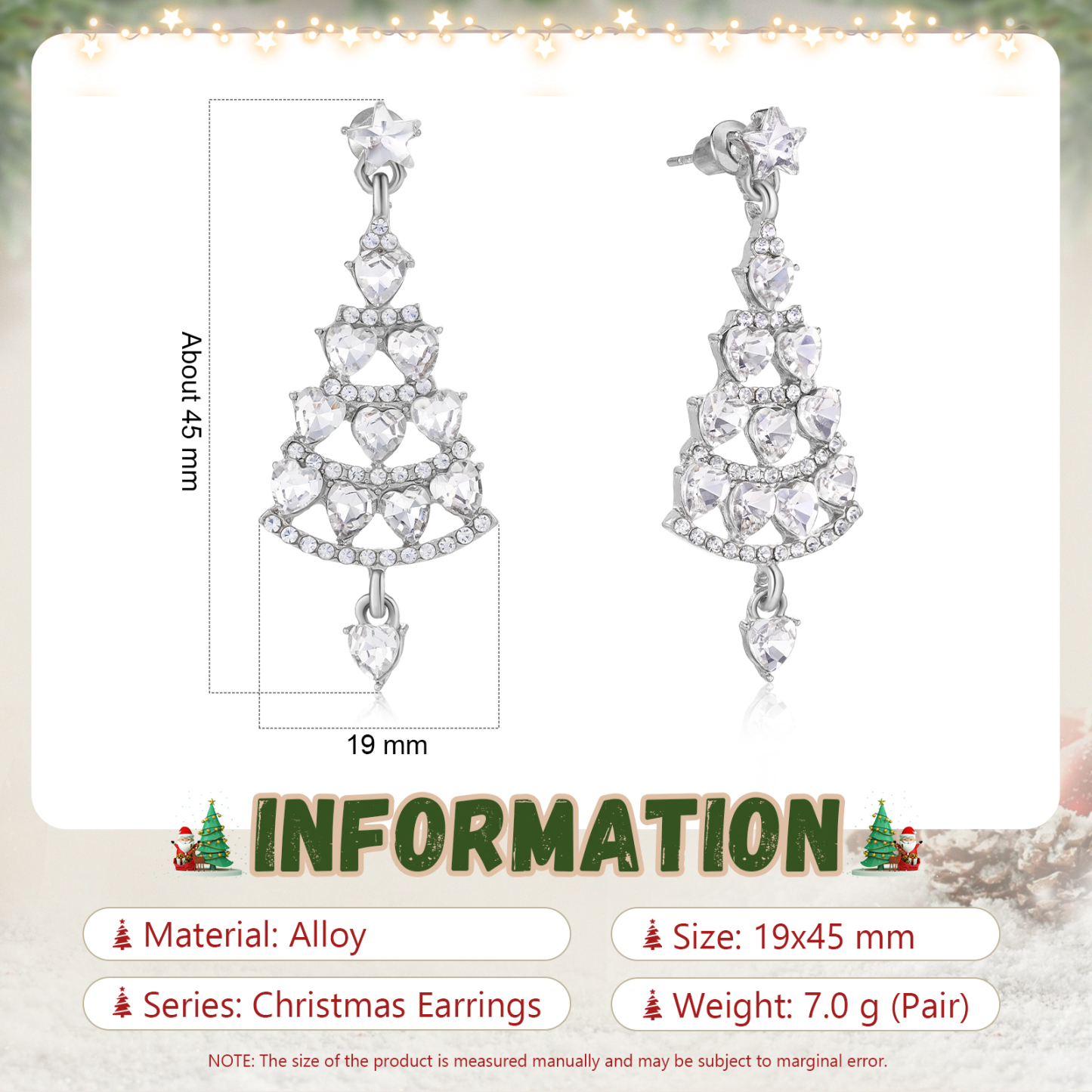 Clous d'oreilles en Alliage Boucles d'oreilles Argent ou Or Cadeau pour Femme | Jessemade