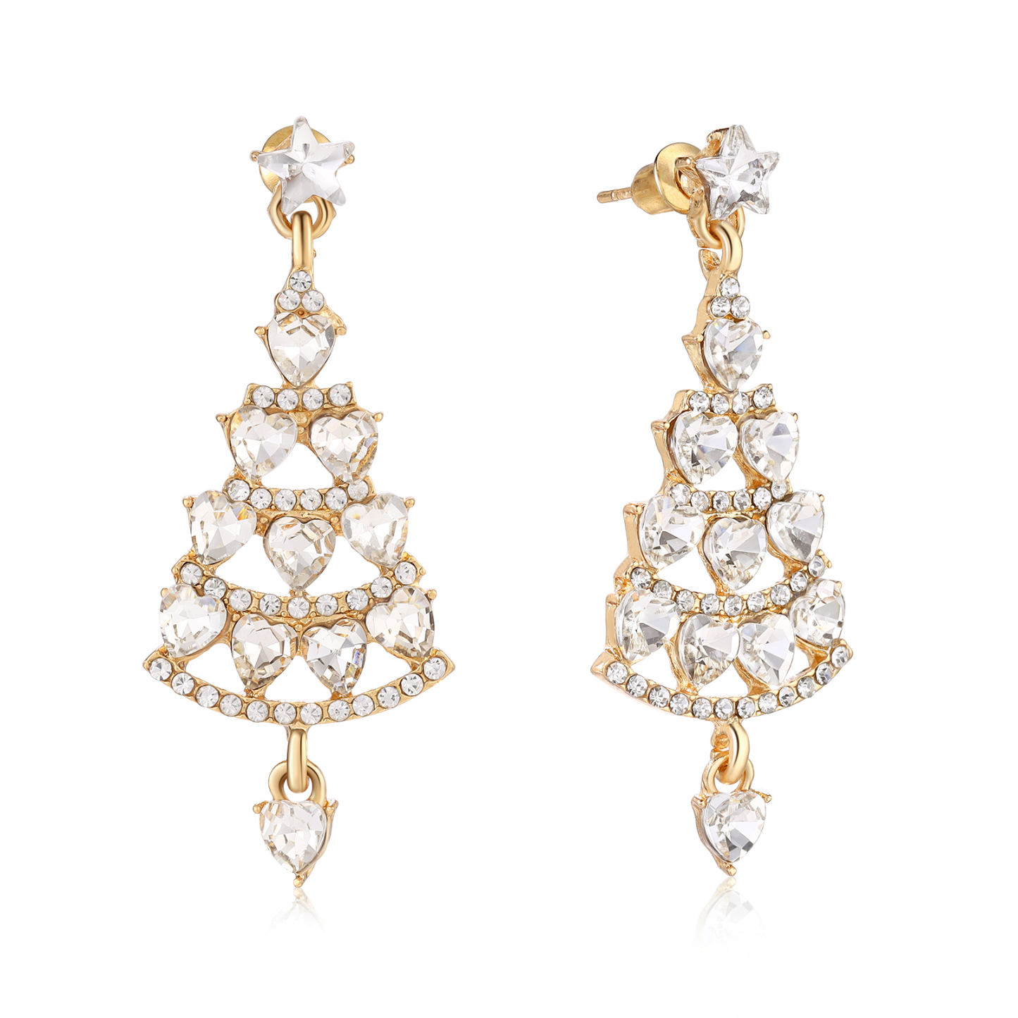 Clous d'oreilles en Alliage Boucles d'oreilles Argent ou Or Cadeau pour Femme | Jessemade