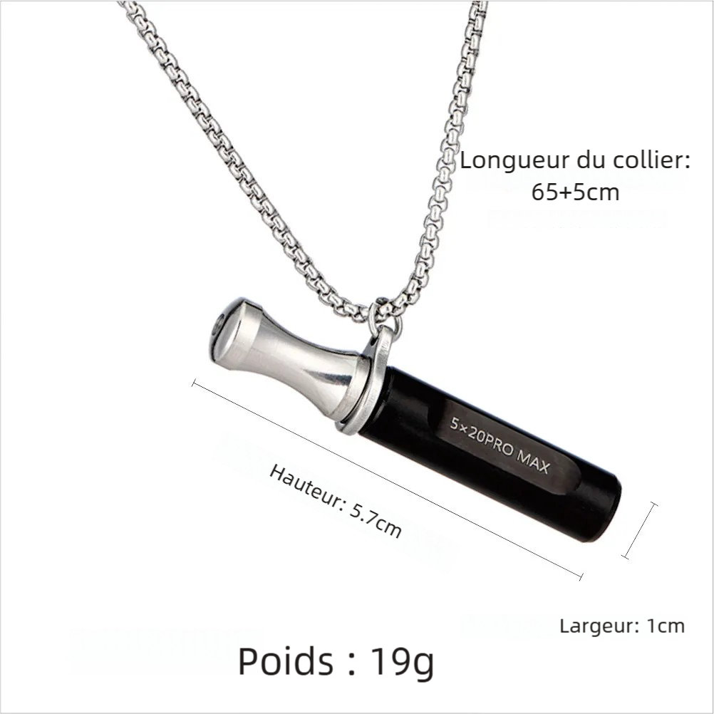 Collier de Respiration en Acier Inoxydable pour Soulager l'Anxiété