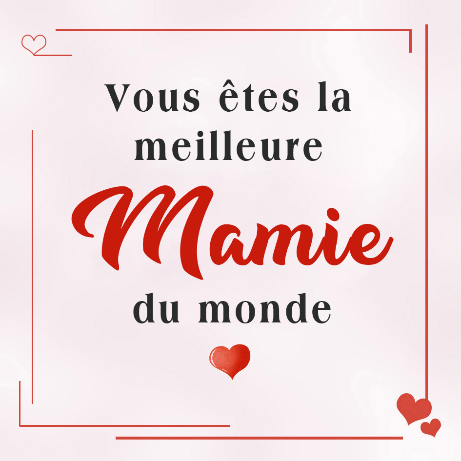À Ma Mamie- Carte avec Message d'Amour Cadeau pour Grand-mère | Jessemade