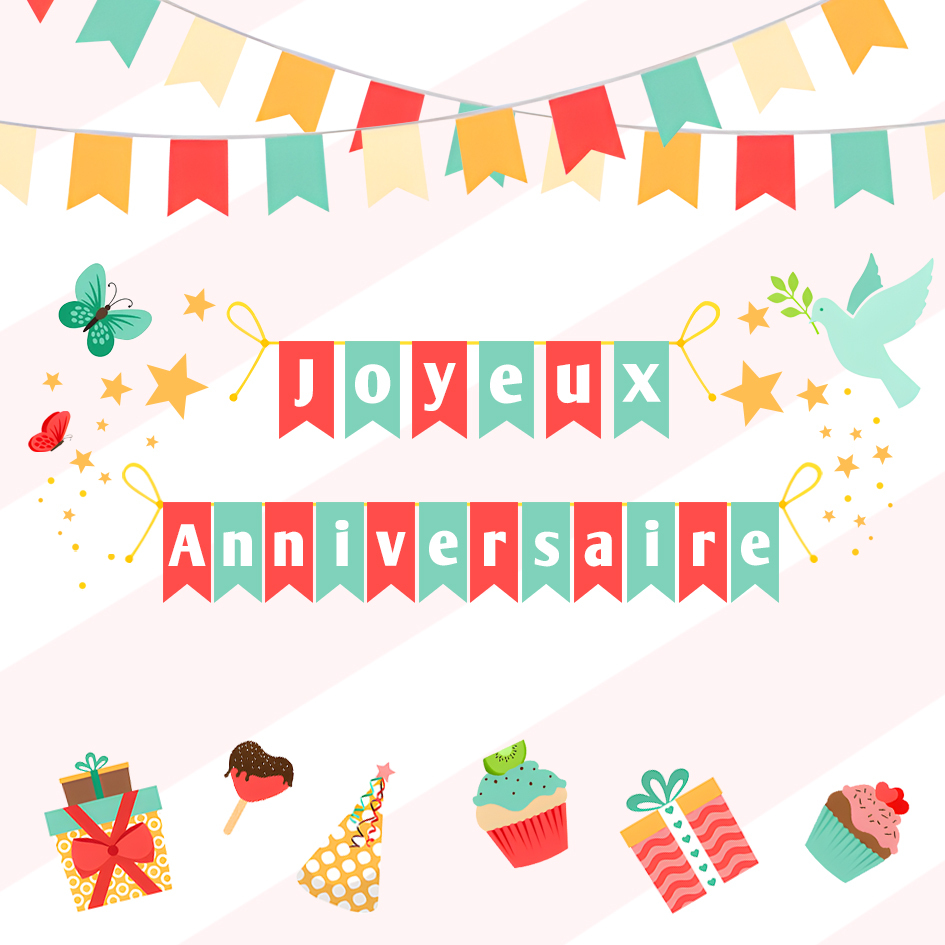 Joyeux Anniversaire - Carte de Cadeau Fêter l'anniversaire