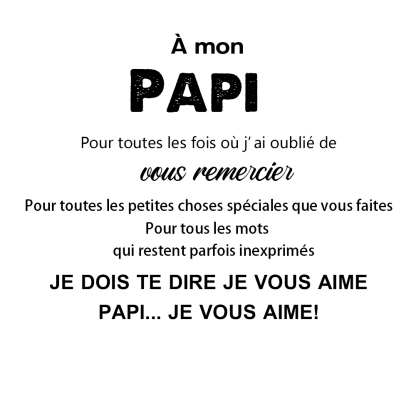À Papi Carte de Cadeau | Jessemade
