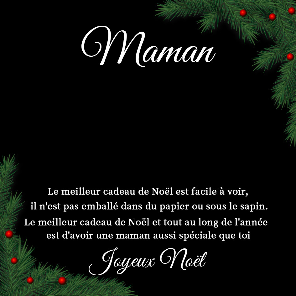 À ma Maman Carte de Noël avec coffre cadeau | Jessemade