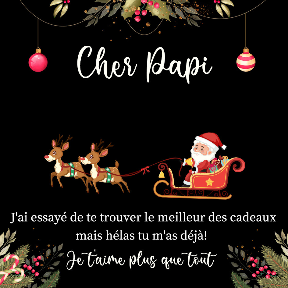 À ma Mamie et Papi Carte de Noël avec coffre cadeau | Jessemade