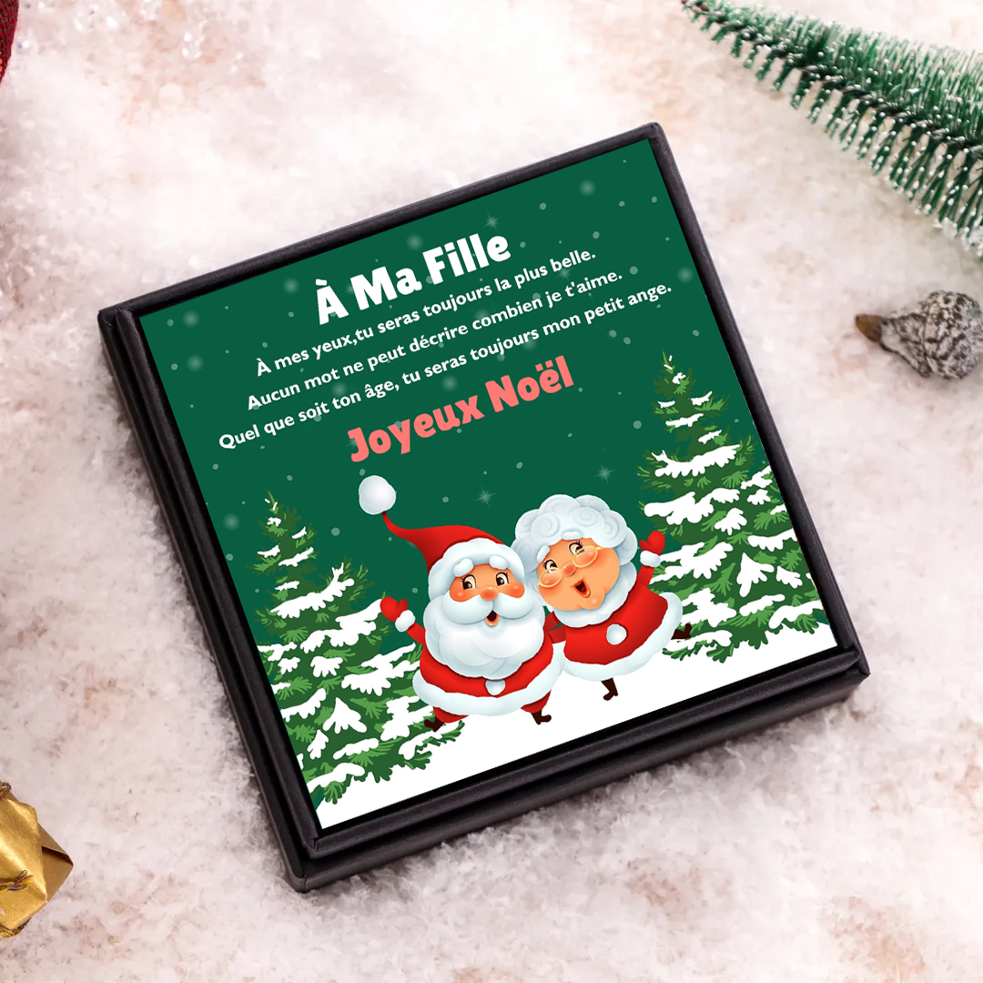 À ma Fille et Fils Carte de Noël avec coffre cadeau | Jessemade