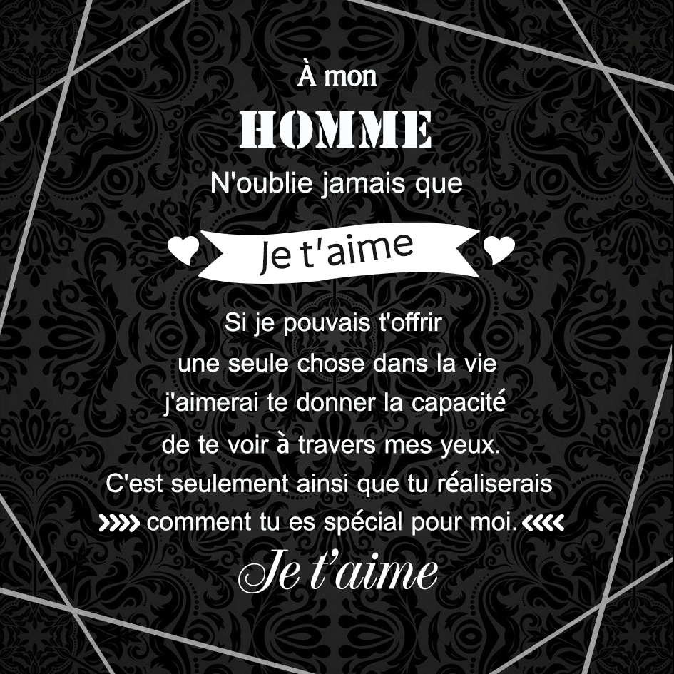 Carte Romantique pour Homme "Je t'aime" avec Coffret Cadeau Élégant – Cadeau Idéal pour Lui | Jessemade