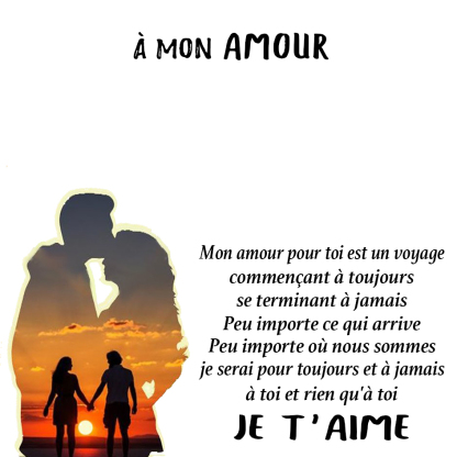 Carte Romantique "À Mon Amour" avec Coffret Cadeau Élégant – Idéal pour Exprimer Vos Sentiments | Jessemade