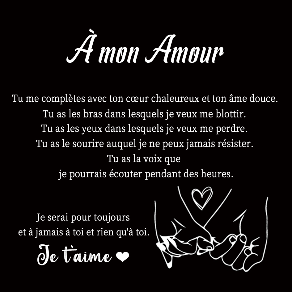 Carte d’Amour "À Mon Amour" avec Coffret Cadeau Élégant – Cadeau Idéal pour Vos Proches | Jessemade