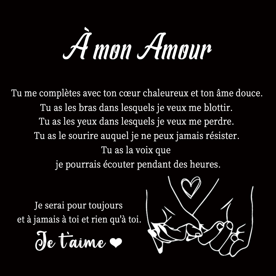Carte d’Amour "À Mon Amour" avec Coffret Cadeau Élégant – Cadeau Idéal pour Vos Proches | Jessemade