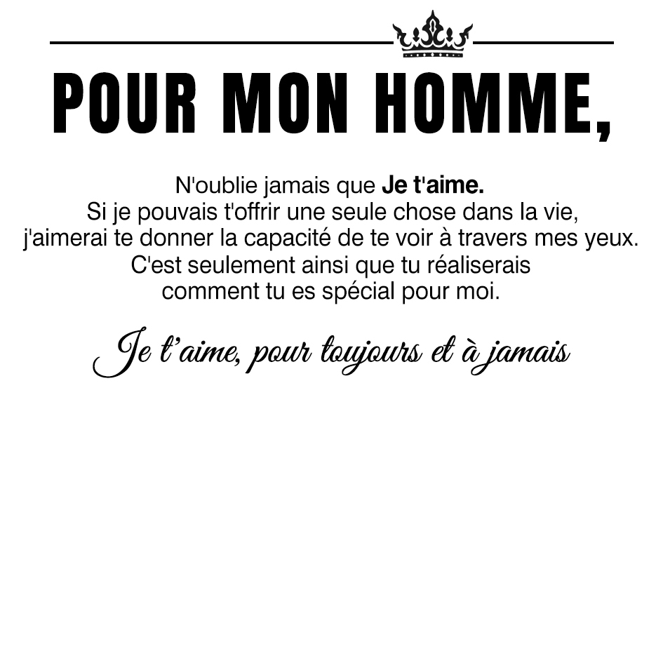 À MON HOMME- Carte d'Amour : "" avec coffre | Jessemade