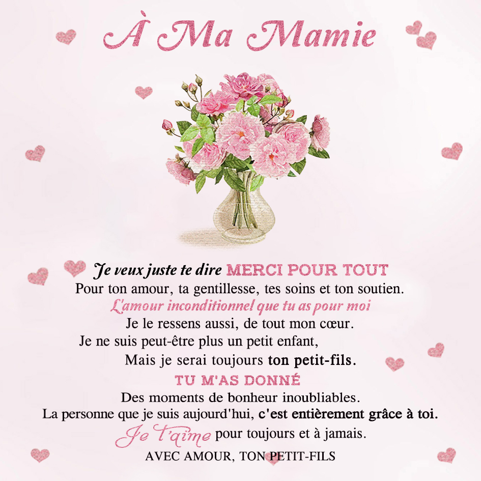 À Ma Mamie- Carte avec Message d'Amour Cadeau pour Grand-mère | Jessemade
