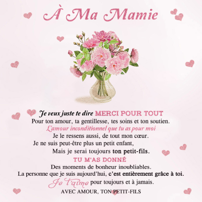 À Ma Mamie- Carte avec Message d'Amour Cadeau pour Grand-mère | Jessemade