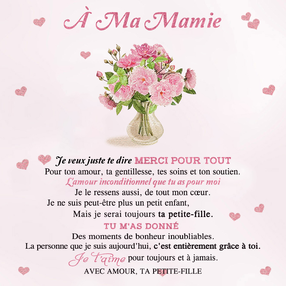 À Ma Mamie- Carte avec Message d'Amour Cadeau pour Grand-mère | Jessemade