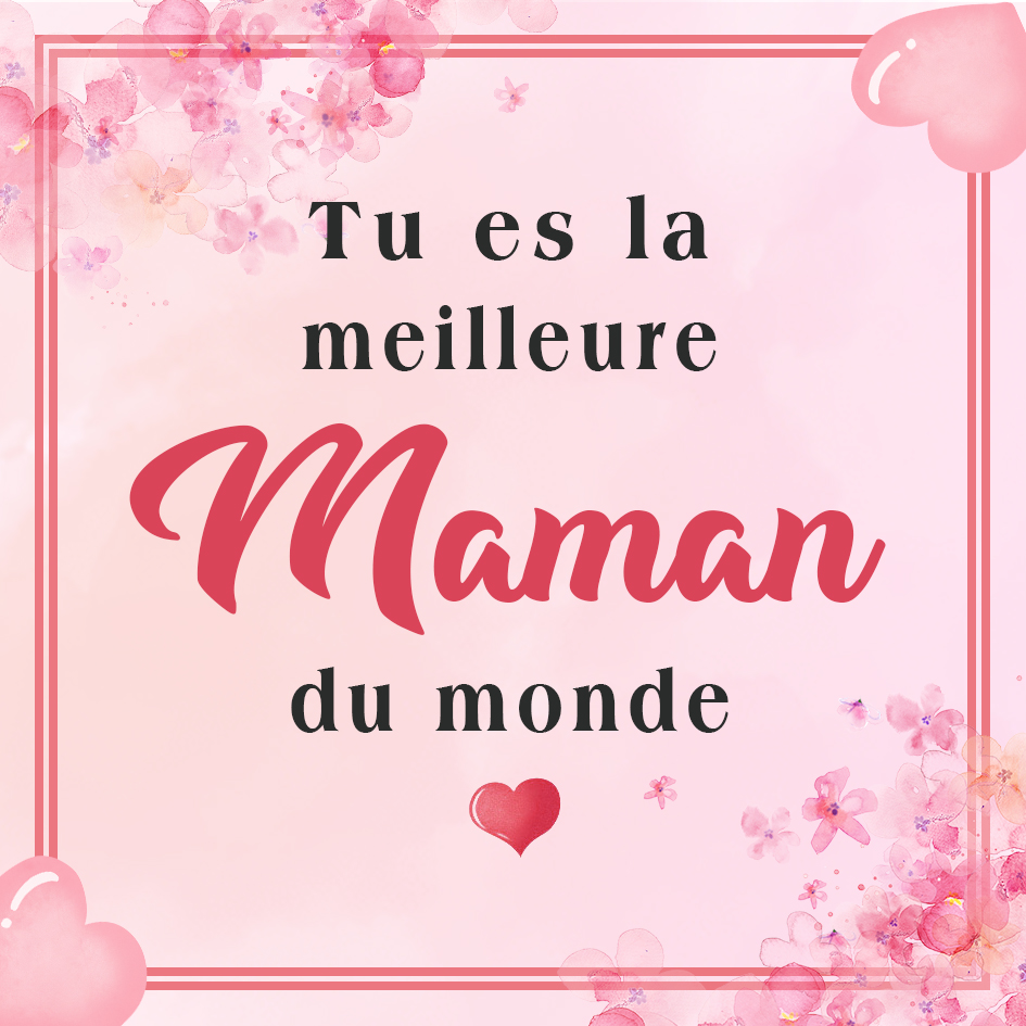 À Ma Maman - Carte en Papier “ Tu es la meilleure Maman du monde " Cadeau pour Mère | Jessemade