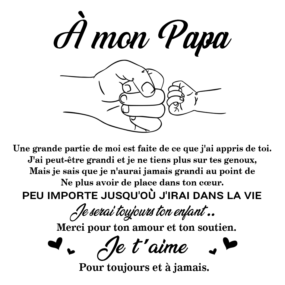 À Mon Papa- Carte en Papier Poing Cadeau pour Père | Jessemade