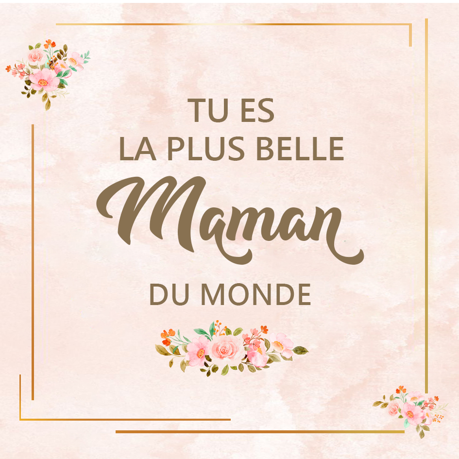 À Ma Maman - Carte en Papier « Tu es la Plus Belle Maman du Monde » Cadeau pour Fête des Mère | Jessemade