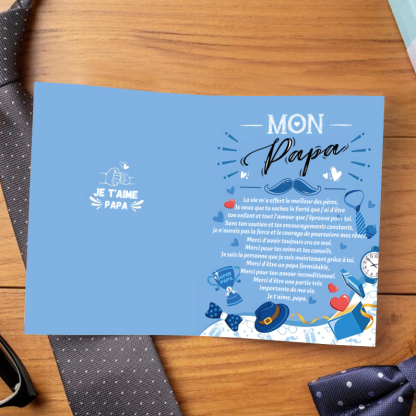 Carte deRemerciement pour Papa Carte de Fête des Pères | Jessemade