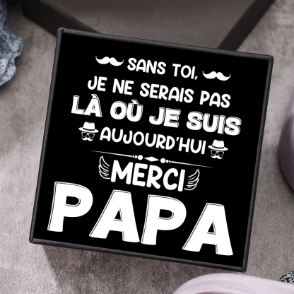 À mon Papa - Carte avec Coffre Cadeau