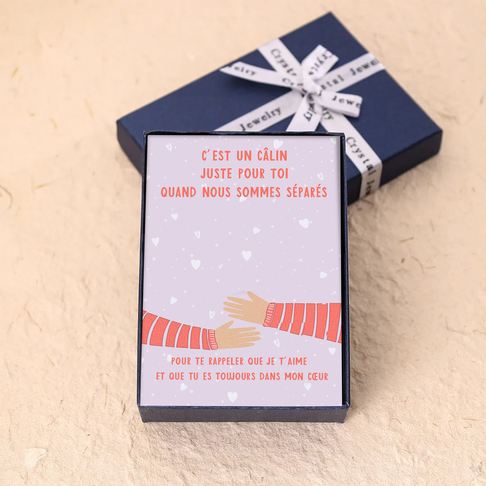 Carte câlin message pour être proche malgré la distance - Cadeau pour la Rentrée Scolaire | Jessemade