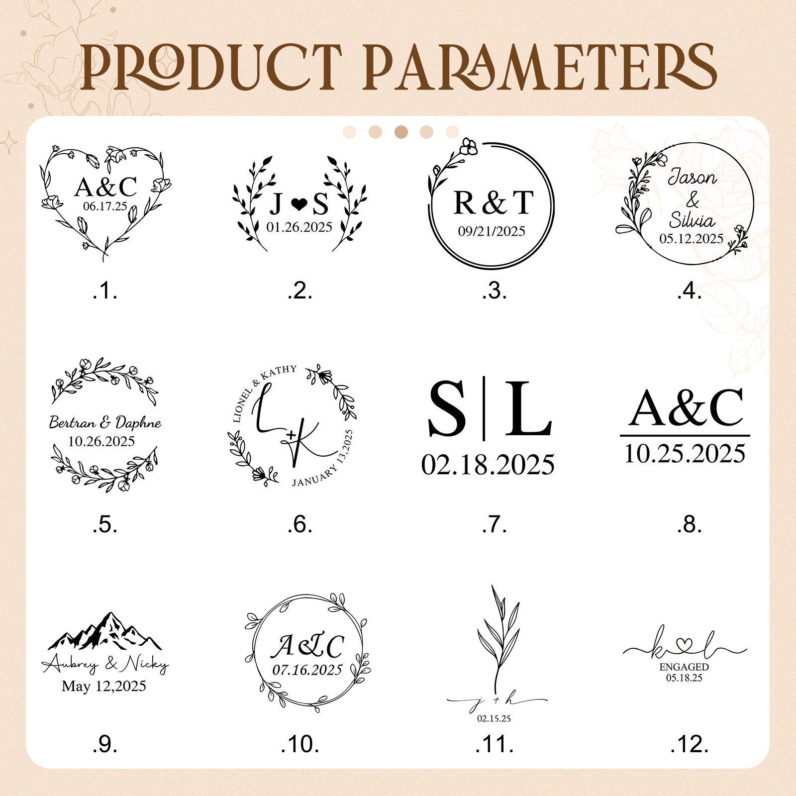 Vase en verre transparent personnalisé – pour Couple, Fiançailles ou Mariage (sans fleurs)