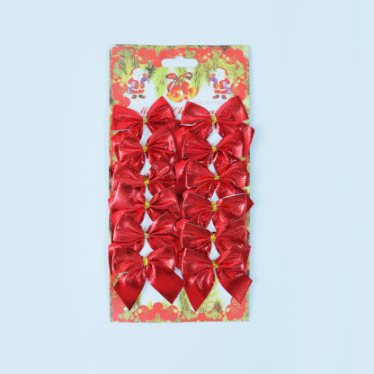 Lot de Nœuds Décoratifs de Noël Rouge et or Accessoires pour Sapin | Jessmade