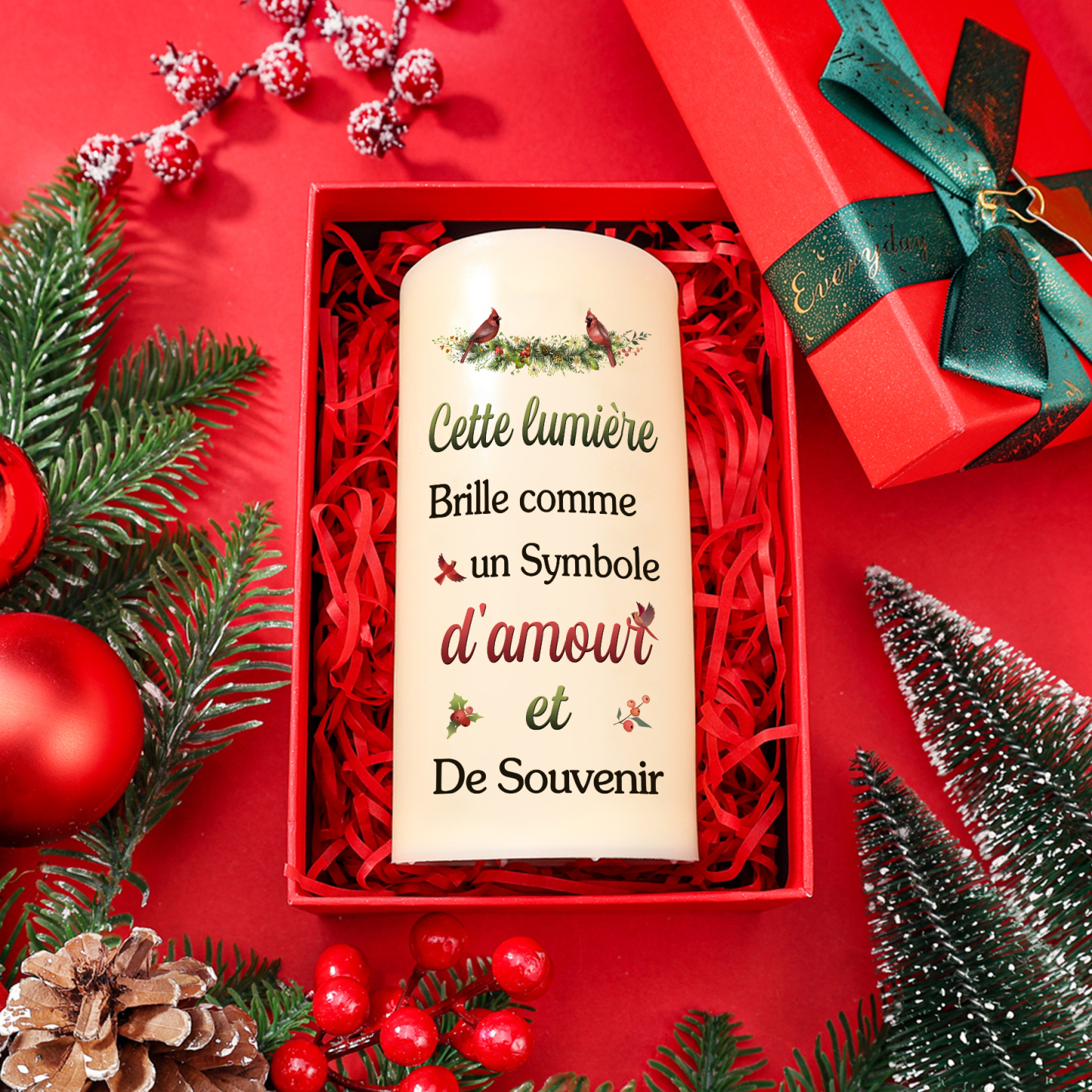 Bougie Électronique Personnalisée avec Prénom Photo et Années Bougie LED Commémorative | Jessemade