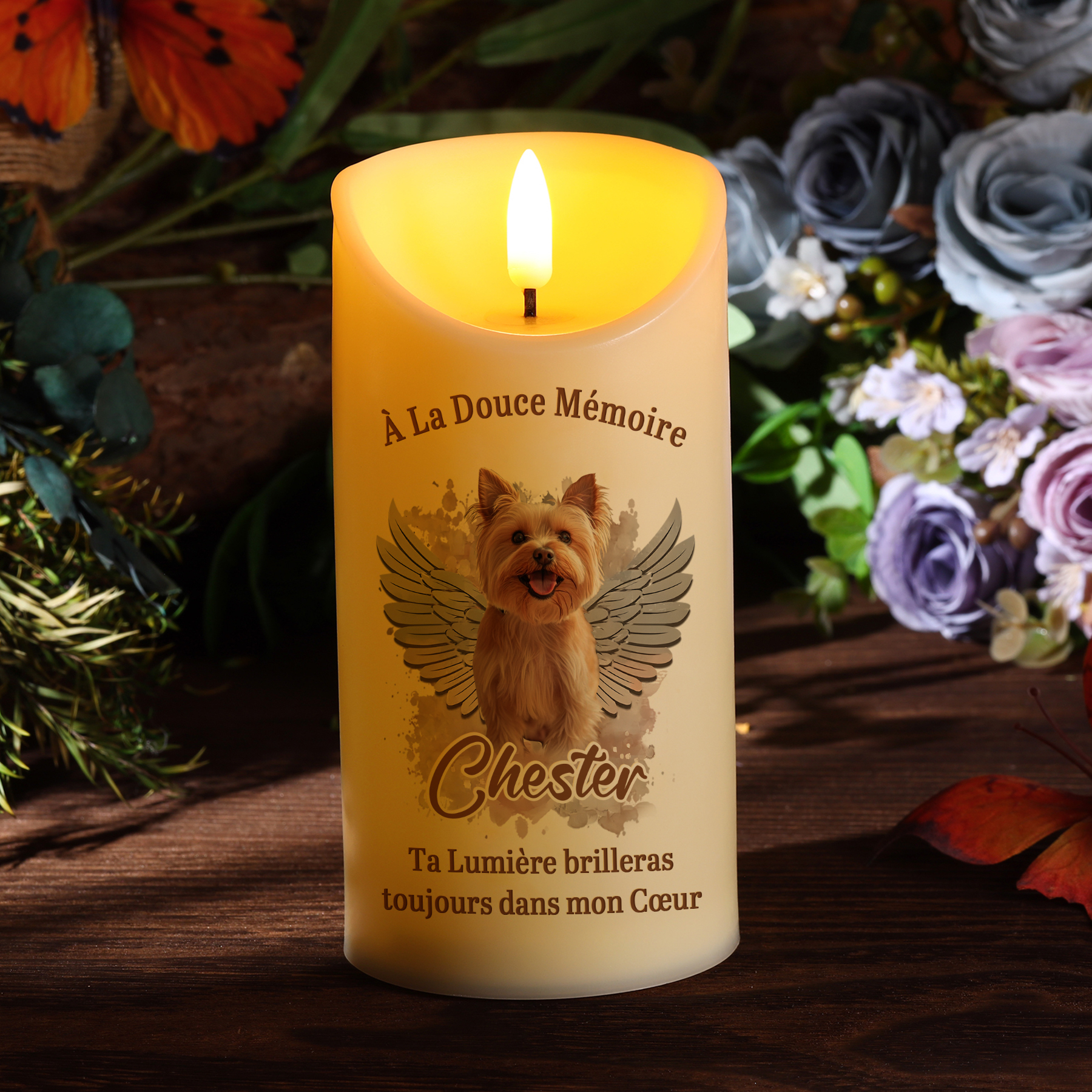 Bougie LED Personnalisée avec Photo et Message - Cadeau Émotionnel pour Toutes Occasions | Jessemade