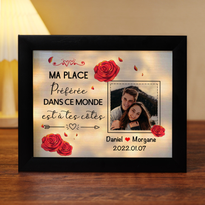 Cadre Photo Lumineux Personnalisé – Cadeau Romantique et Unique | Jessemade