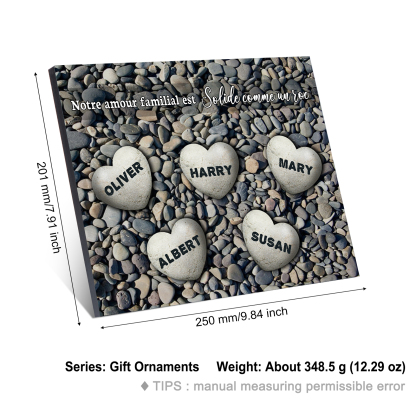 Cadre en bois Personnalisé avec 5 Prénoms Déco de Maison Cadeau Famille | Jessemade