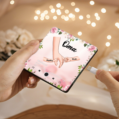 À Maman/Mamie - Aimant Frigo Musical Personnalisé avec 2 Prénoms et Texte Aimant De Réfrigérateur pour Femme | Jessemade