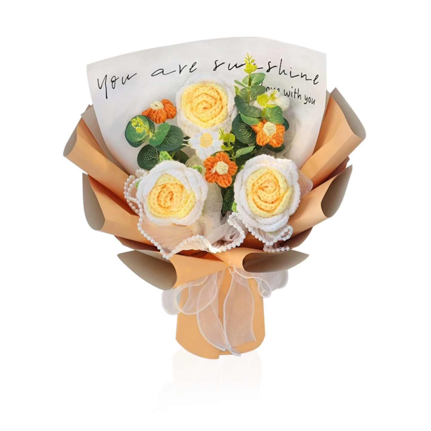 Bouquet de Fleurs en Laine Rose – Cadeau Durable, Émotionnel et Personnalisé | Jessemade