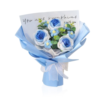 Bouquet de Fleurs en Laine Rose – Cadeau Durable, Émotionnel et Personnalisé | Jessemade