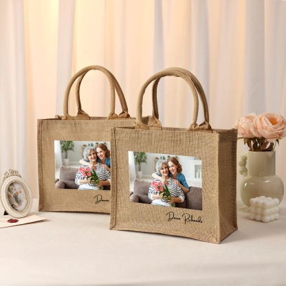 Sac Fourre-Tout Personnalisé avec 1 Photo et Prénom